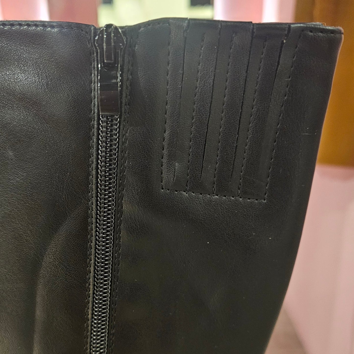 High boots plateau 717 Zwart