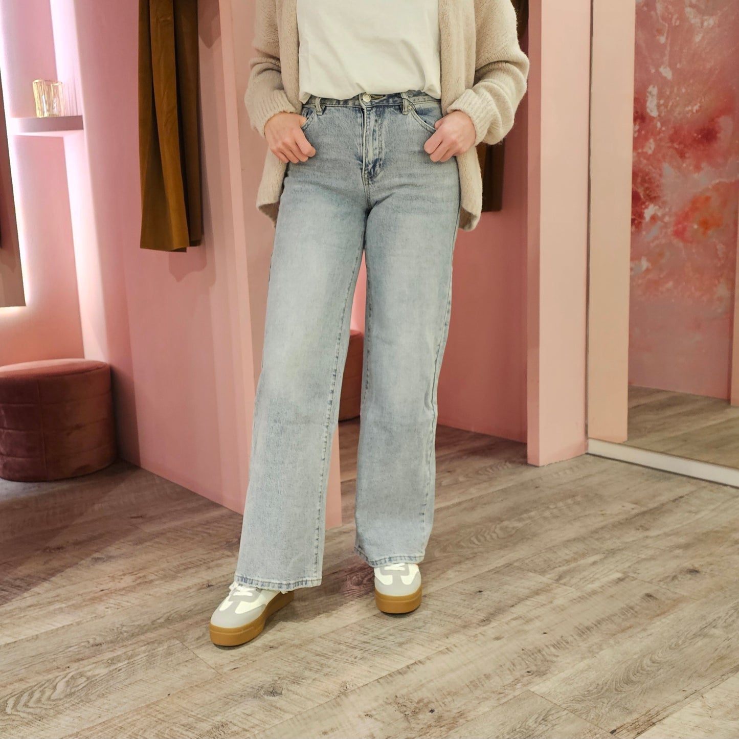 Dad fit jeans 195-8 Blauw