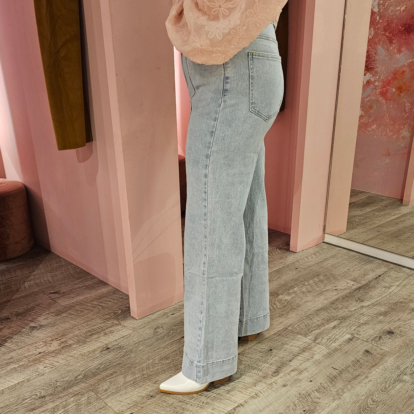 Wide leg jeans 8531-5 Blauw
