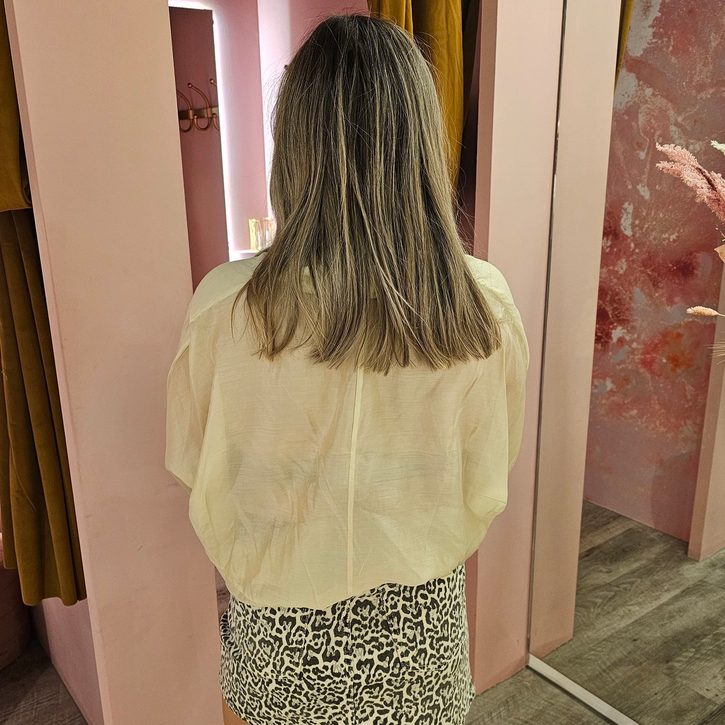 Shiny blouse 4902 Beige