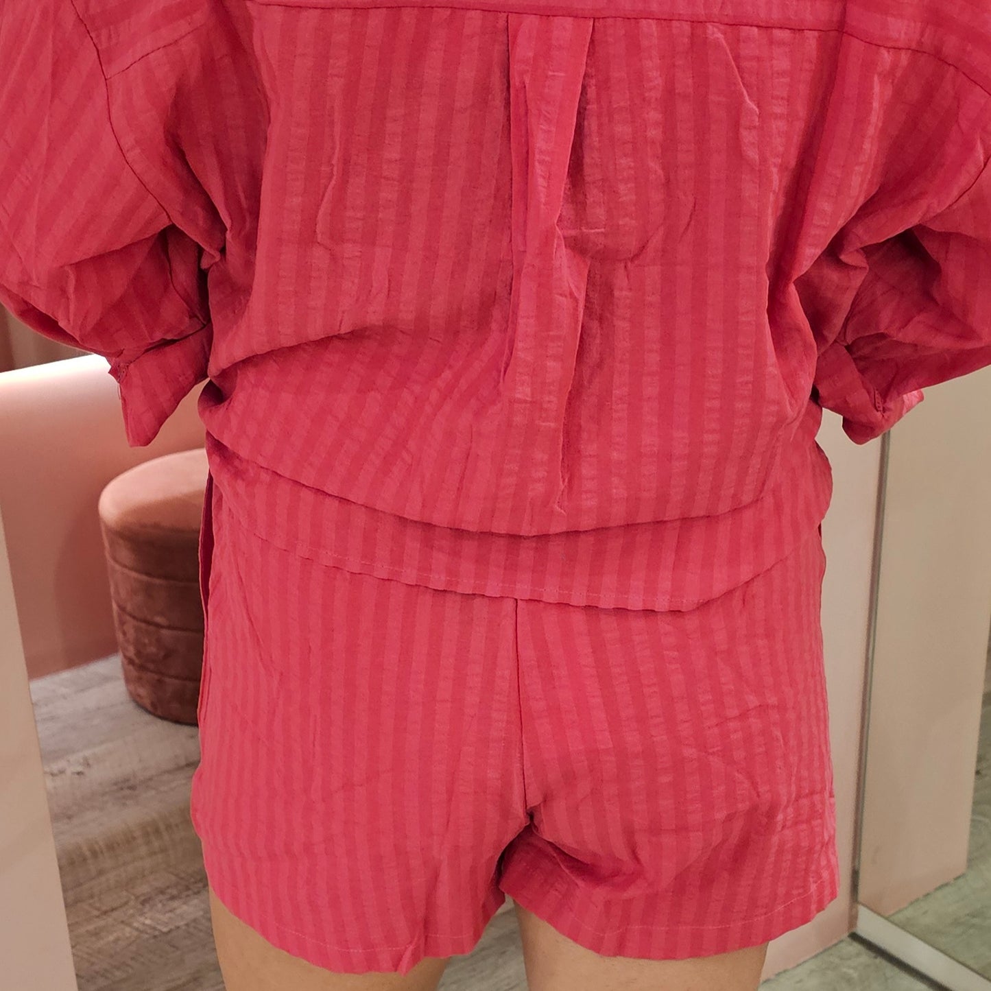 Short strepen 15656-1 fuchsia