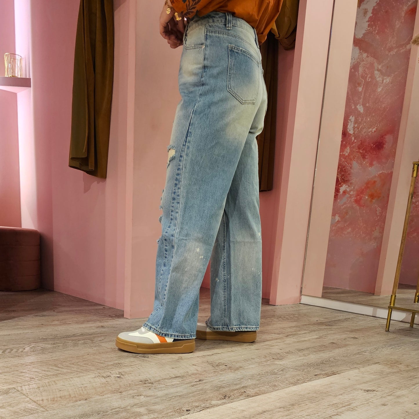 Jewelly jeans destroyed  8326-2 Blauw