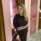 Sweater leopard stripes 1238 Roze