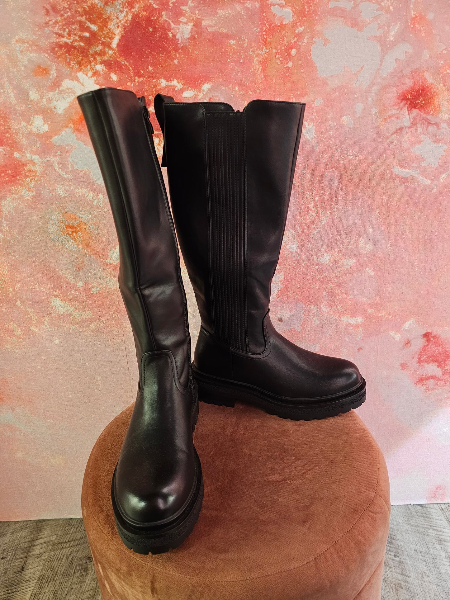 High boots 8051 Zwart
