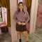 Oversized stripes 1442 Bordeaux