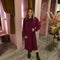 Soft sweaterdress 12393 Bordeaux