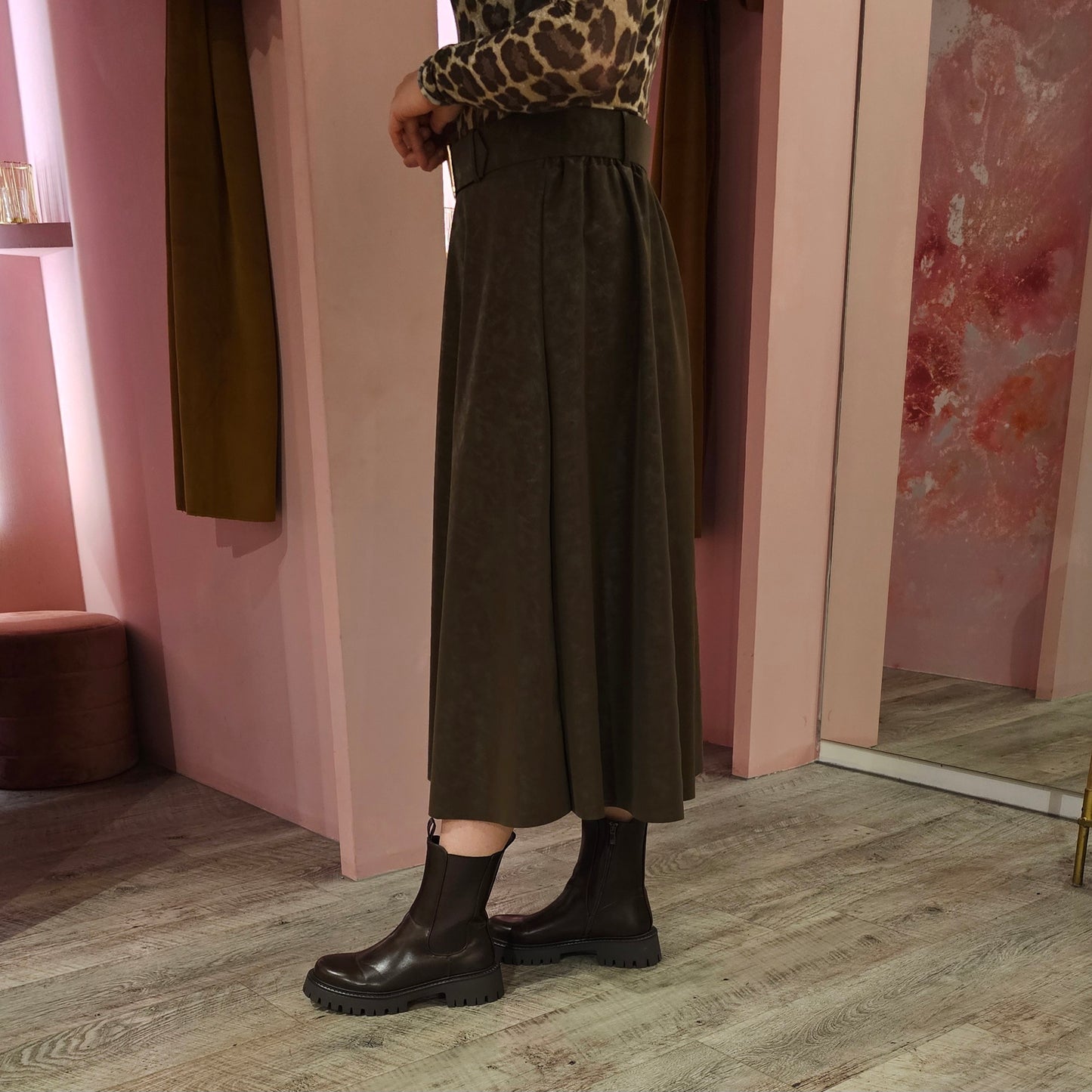 PU smoke skirt 3013 Bruin