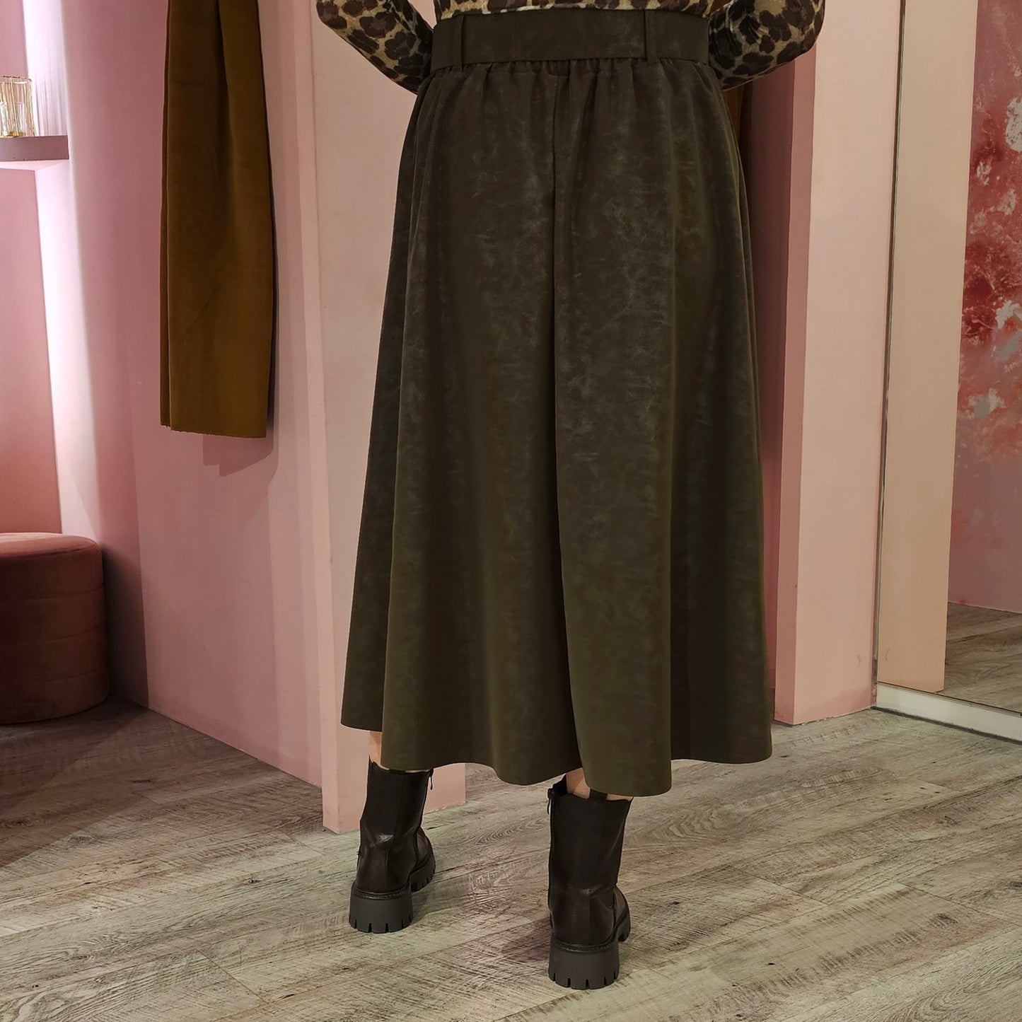 PU smoke skirt 3013 Bruin