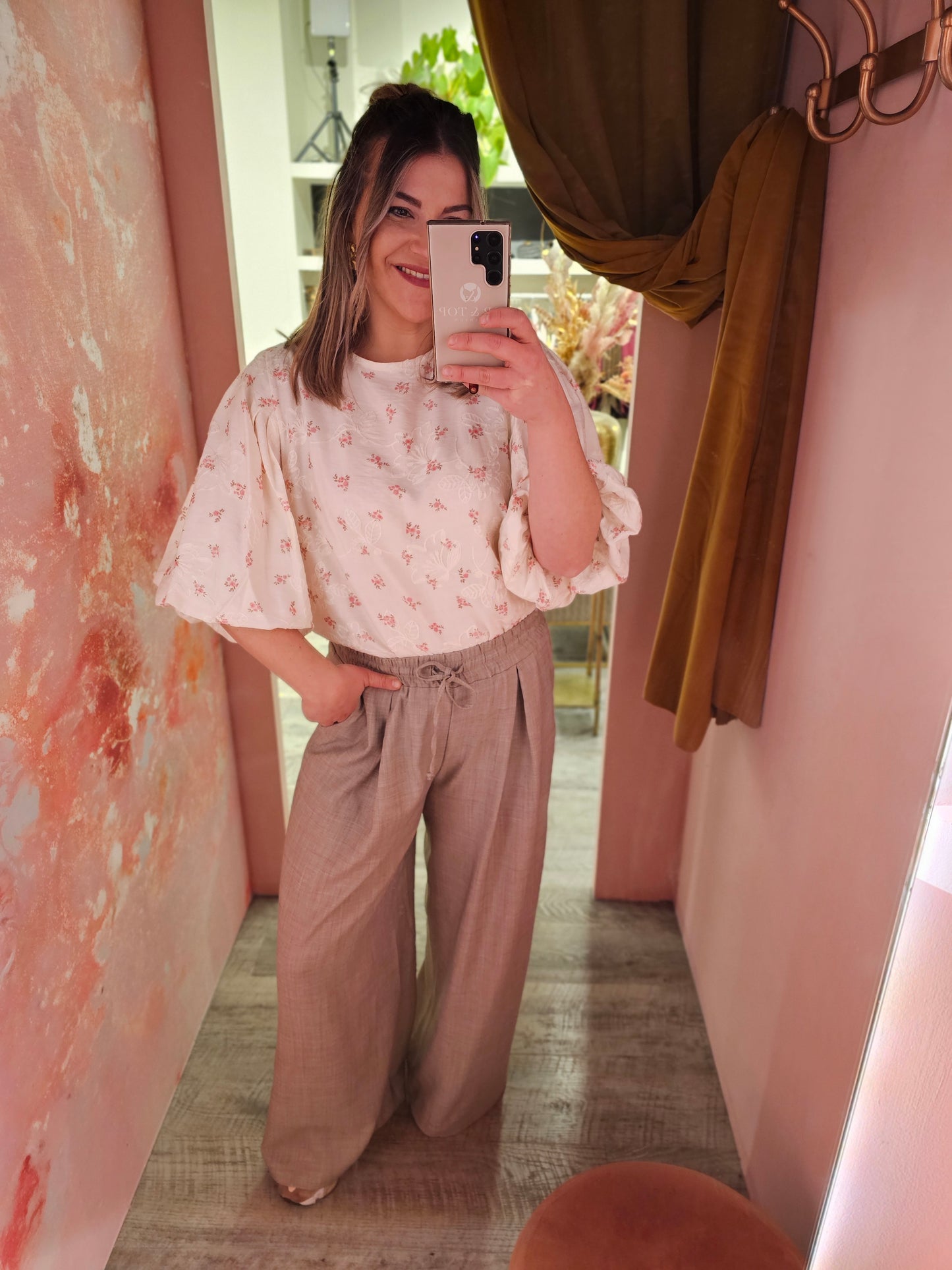 Flowertop pofmouw 6150 Roze