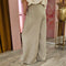 Wide leg pantalon elastiek 23955 Taupe