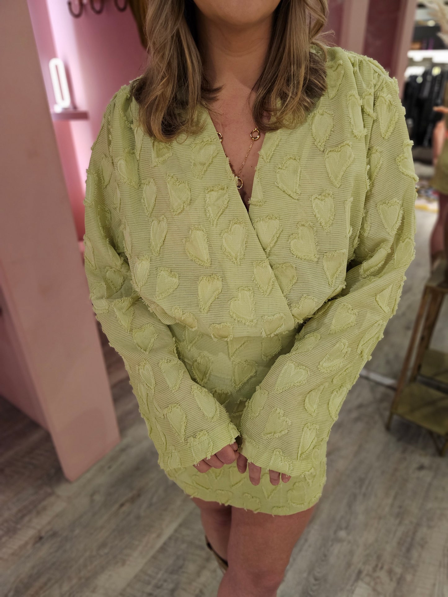 Jurk hartjes 4543 Groen