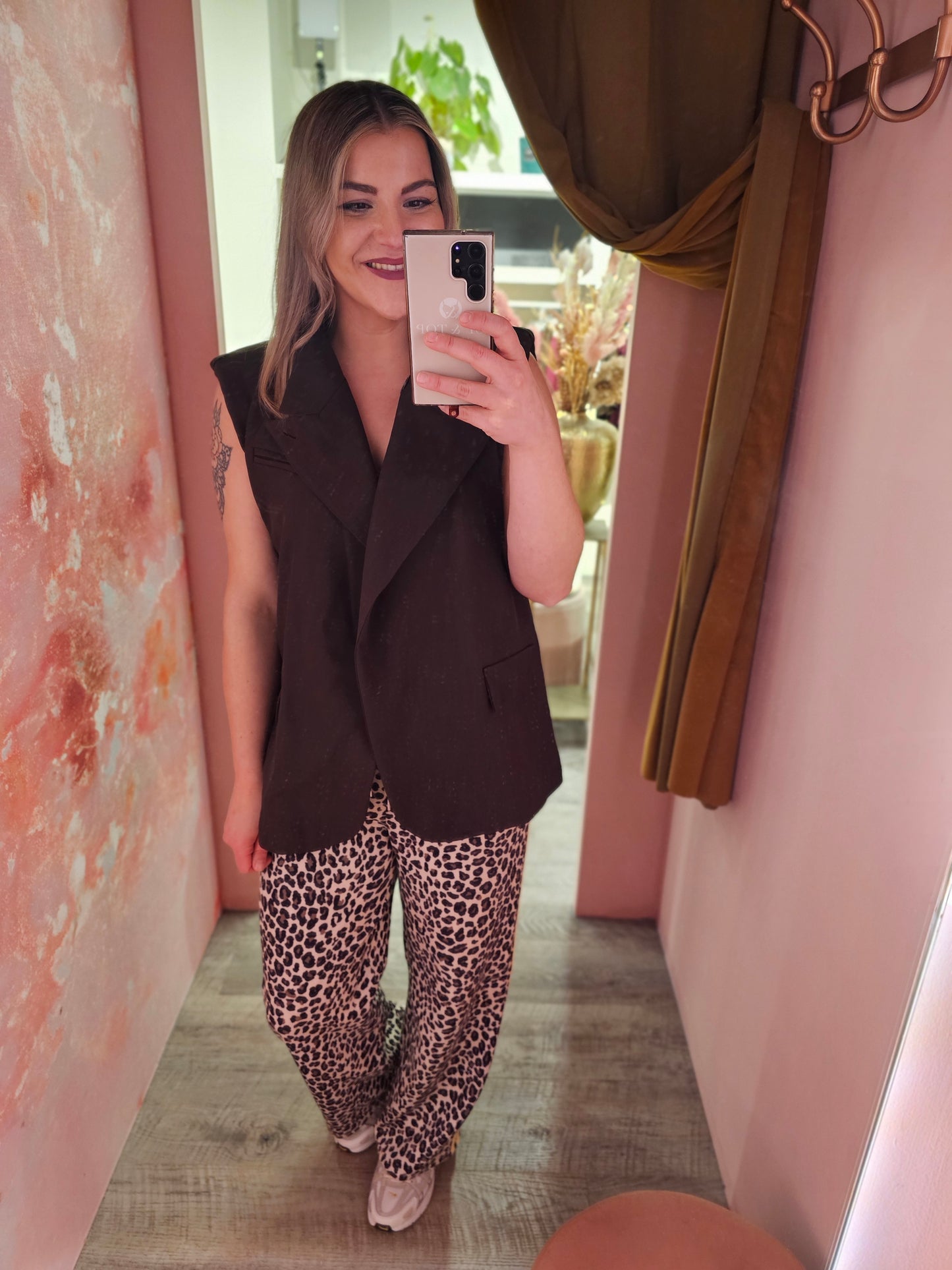 Gilet overslag 26166 Bruin