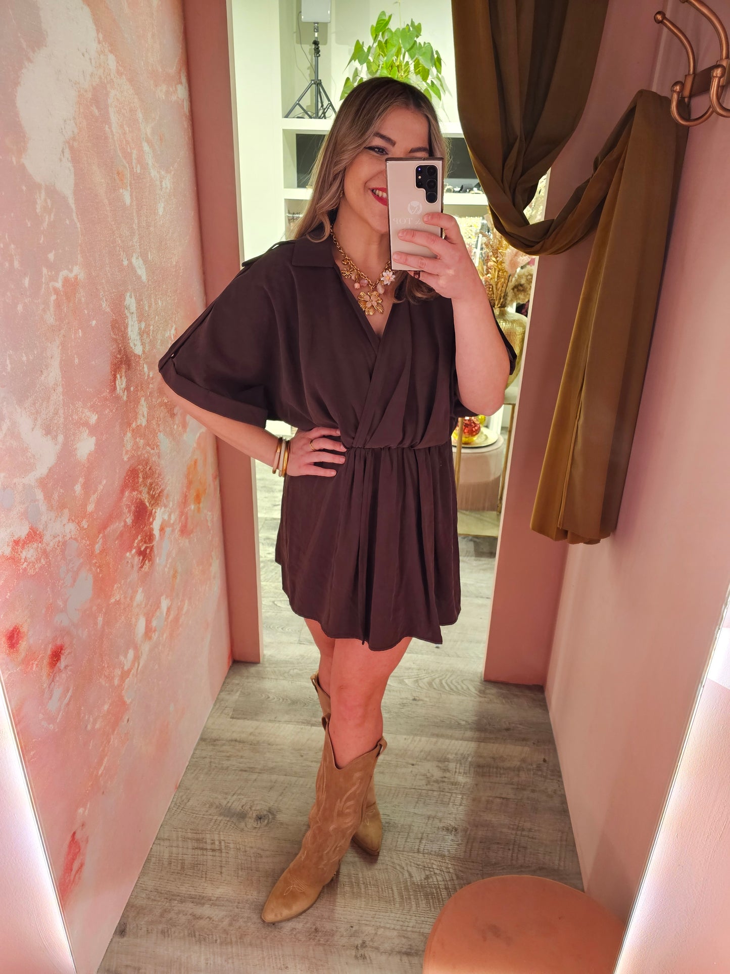 Blousejurkje 70390 Bruin