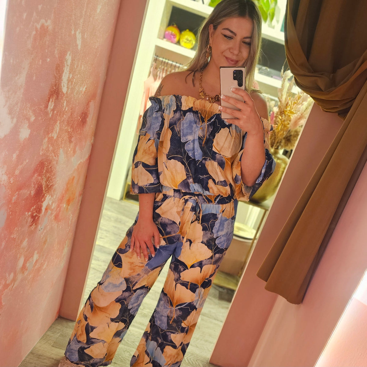 Tropical blouse 6686 Blauw
