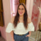 Off shoulder top Re1562-2 Wit