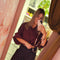 Blouse pofmouw 7142-1 Bordeaux