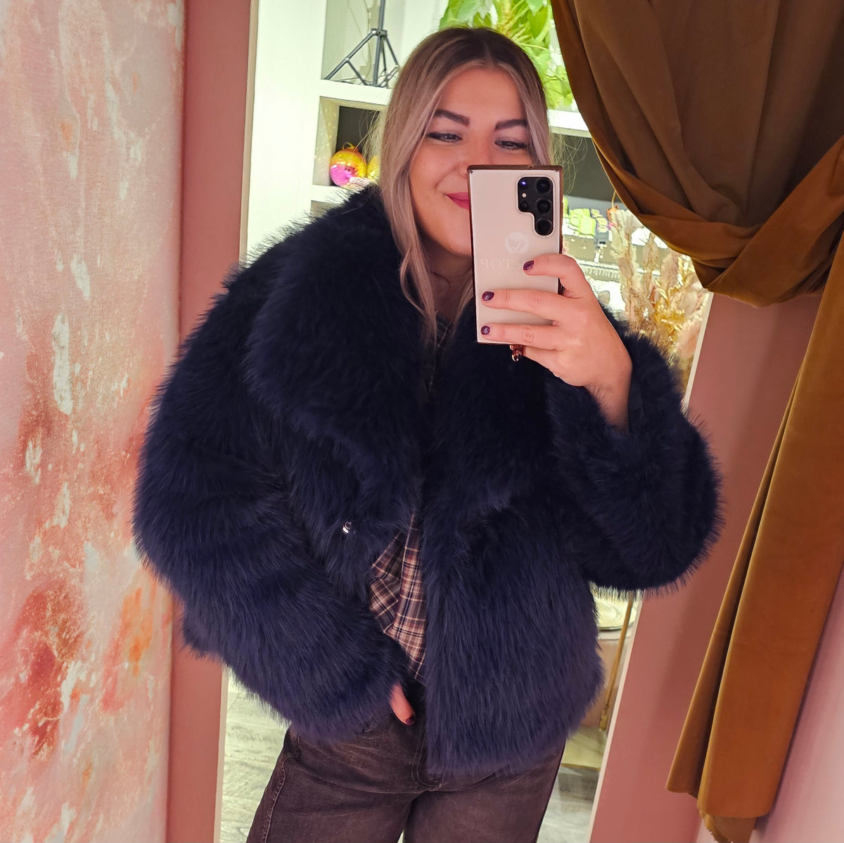 Fluffy jas 2506 Blauw