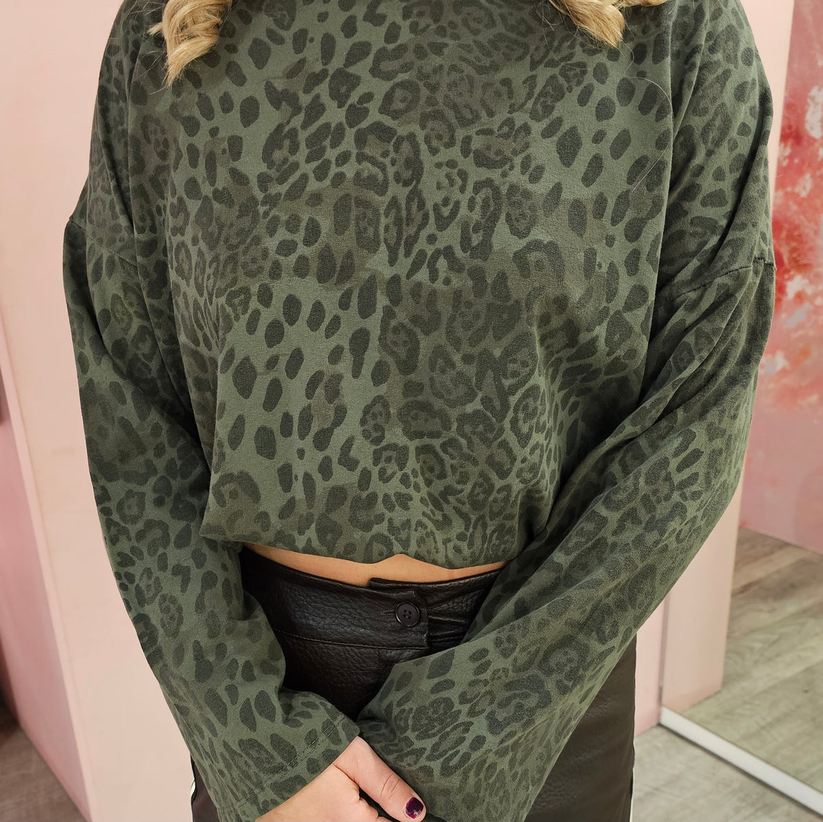 Trui leopard 95208 Groen