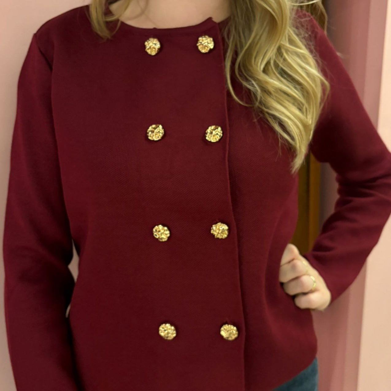 double breast top 620 Bordeaux