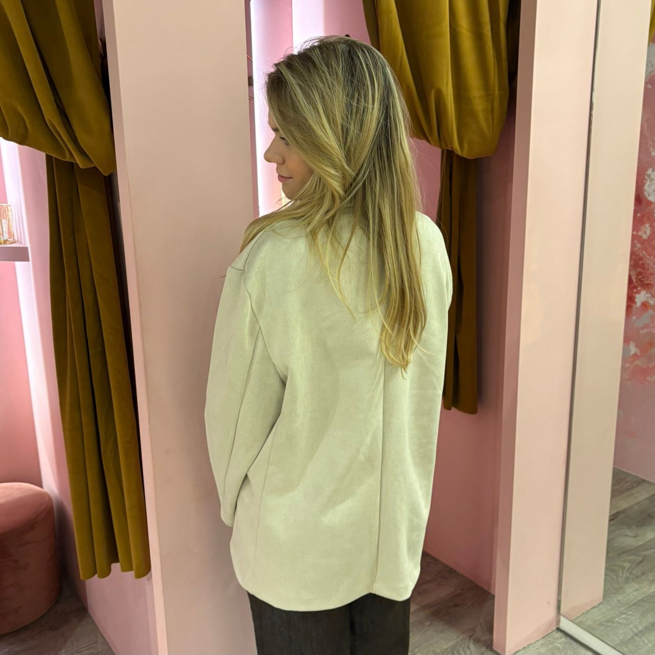 Suedine blazer 17484 Beige