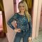 Leopard top 23171 Blauw