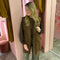 Teddy gilet lang 5211 Bruin