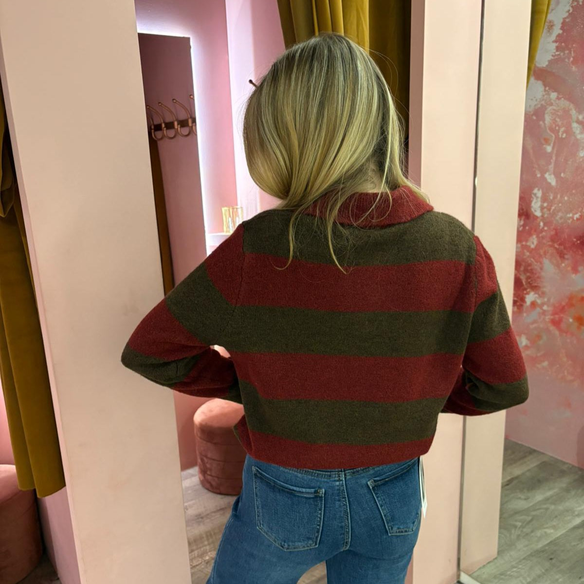 Polo sweater 51168 Bordeaux
