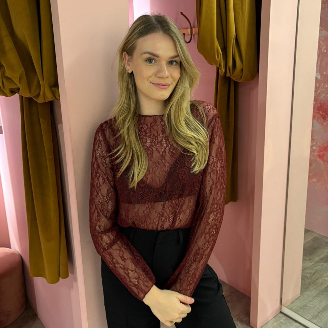 Lace top 5544 Bordeaux