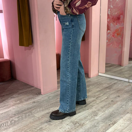 Laulia wide leg 6040-1 Blauw