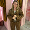 Oversized bomber suedine 31109 Camel