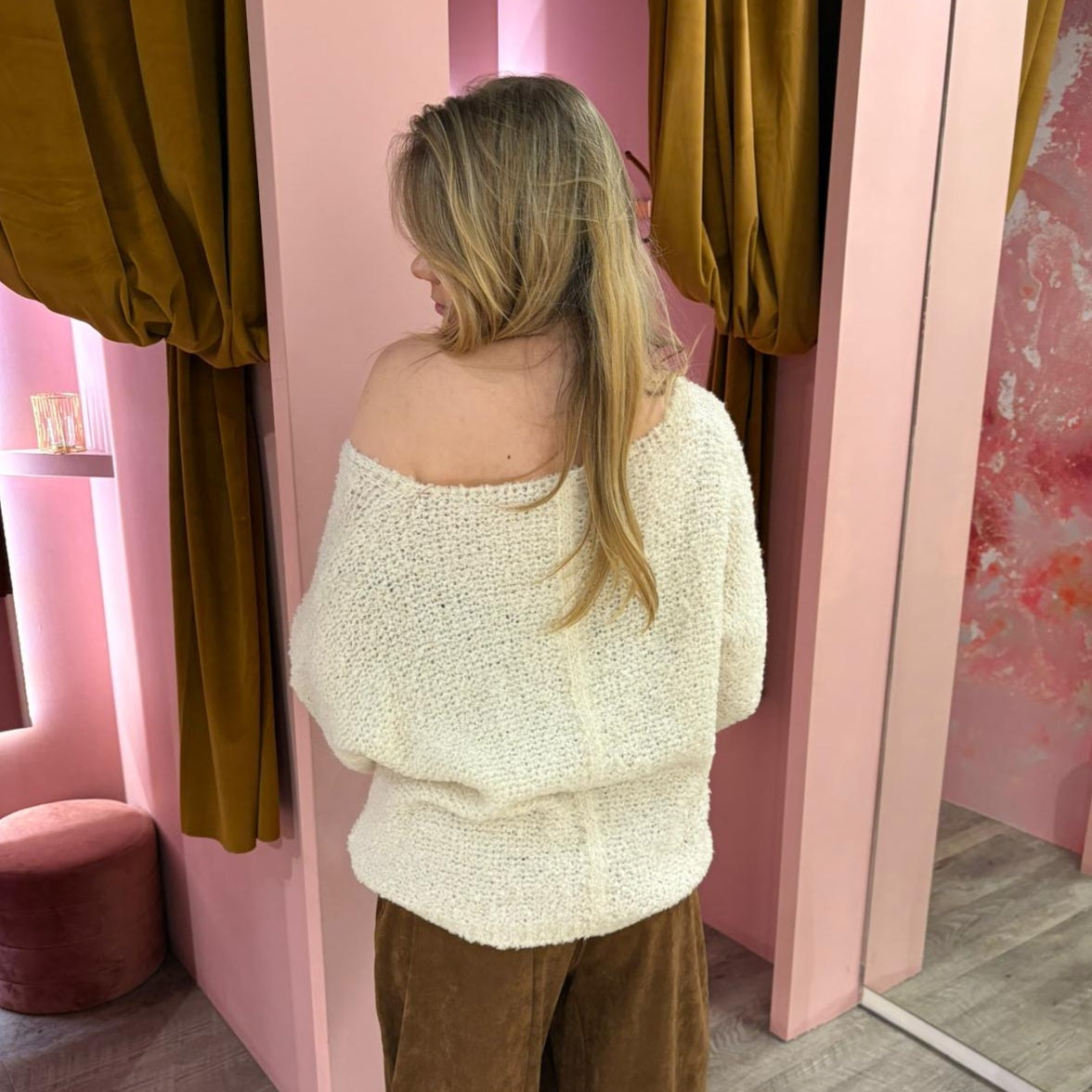 Teddy trui 85198 Ecru