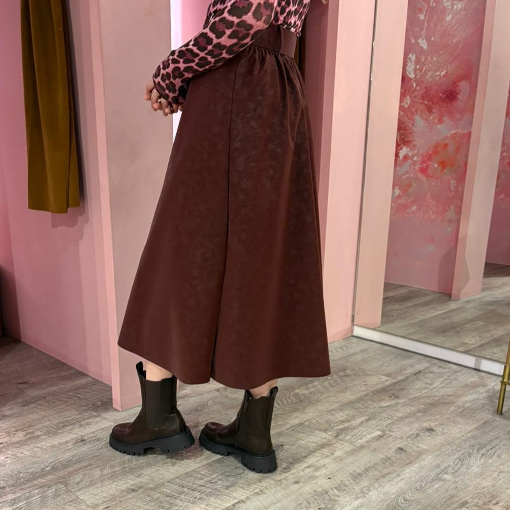 PU smoke skirt 3013 Bordeaux