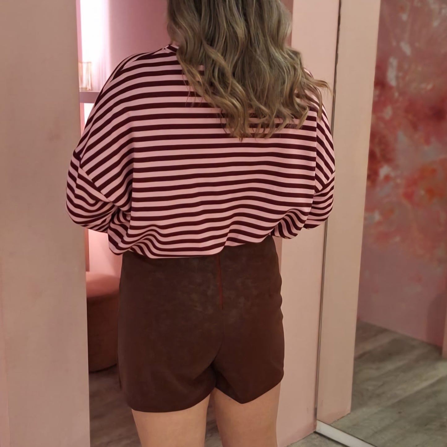 Oversized stripes 1442 Bordeaux