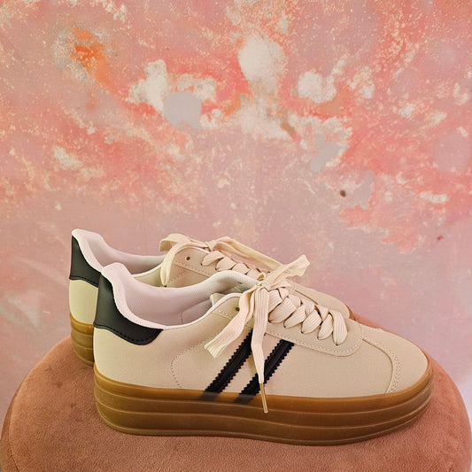Sneakers plateauzool 25-16 Beige