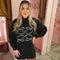 Knit trui lang 233286 Zwart