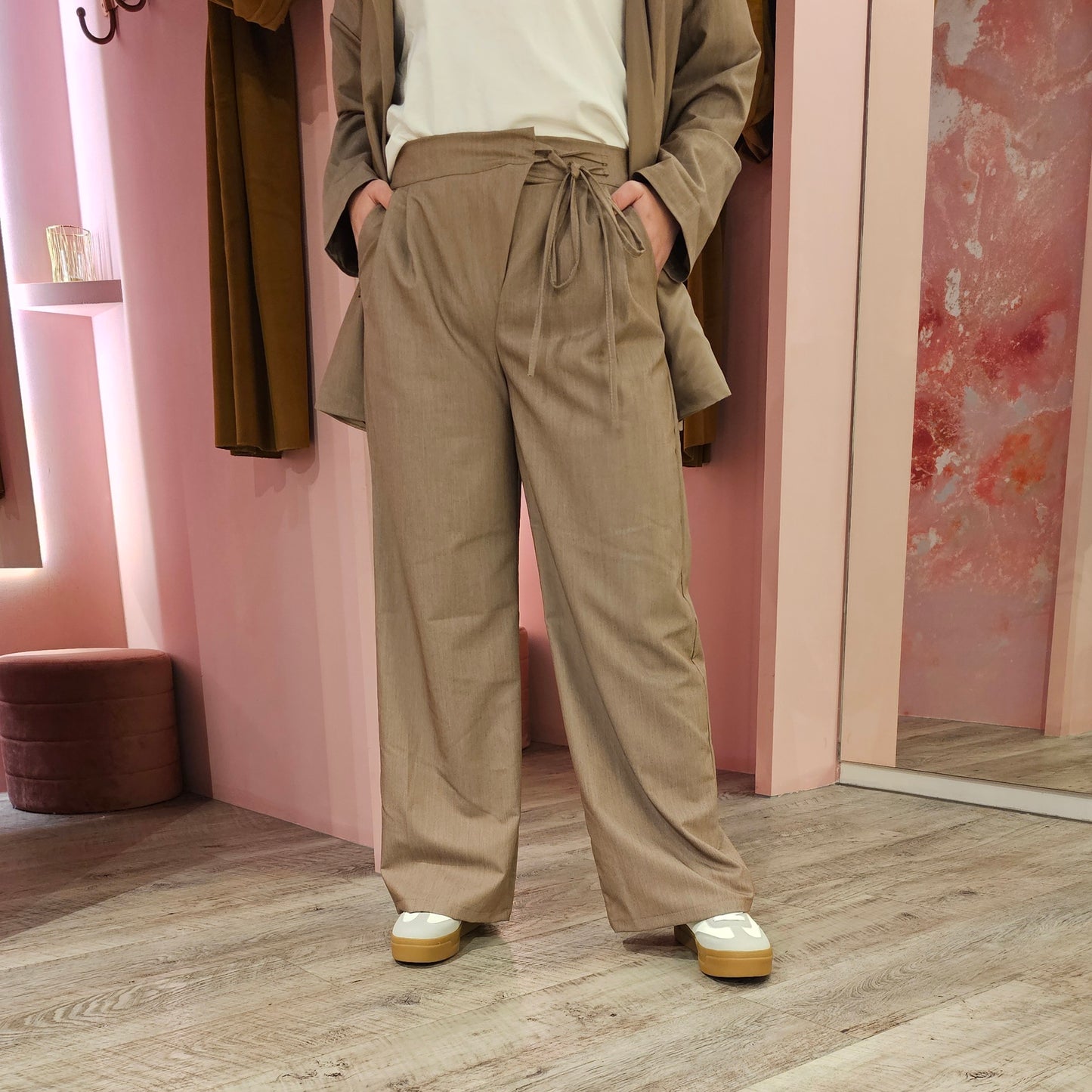 Pantalon strik 5502 Taupe