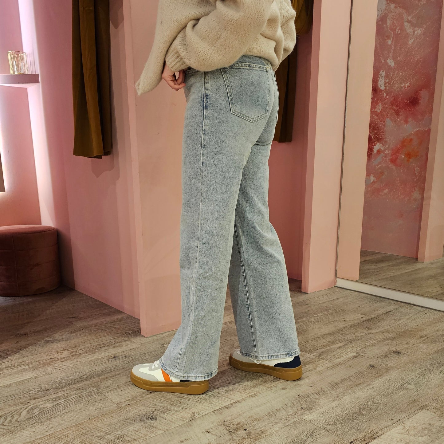 Dad fit jeans 195-8 Blauw