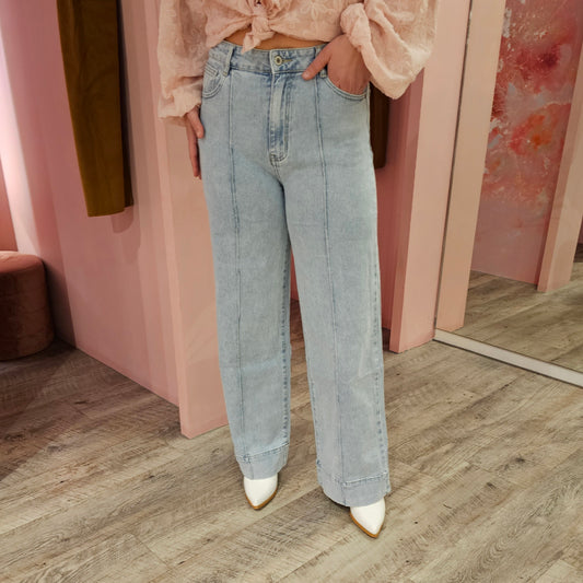 Wide leg jeans  8531-5 Blauw