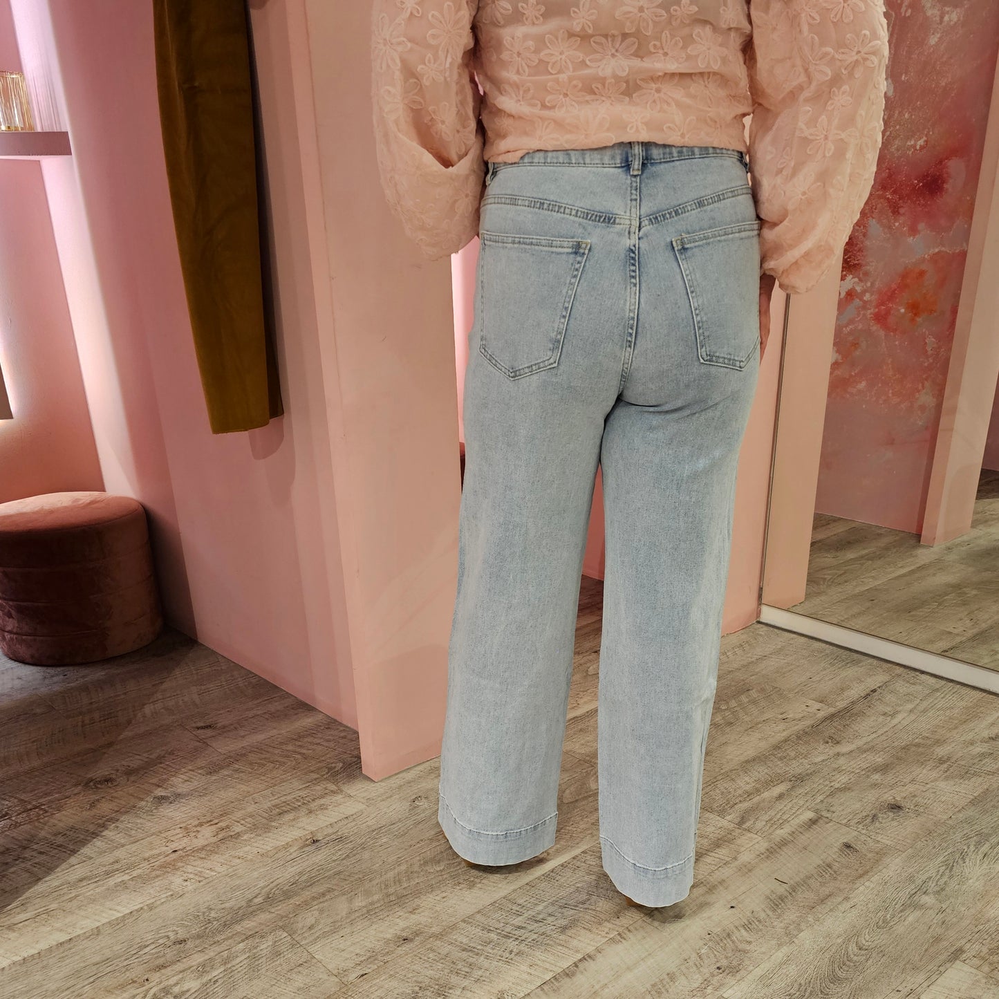 Wide leg jeans  8531-5 Blauw