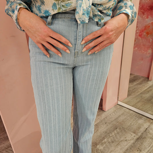 Wide leg stripes 2937 Blauw