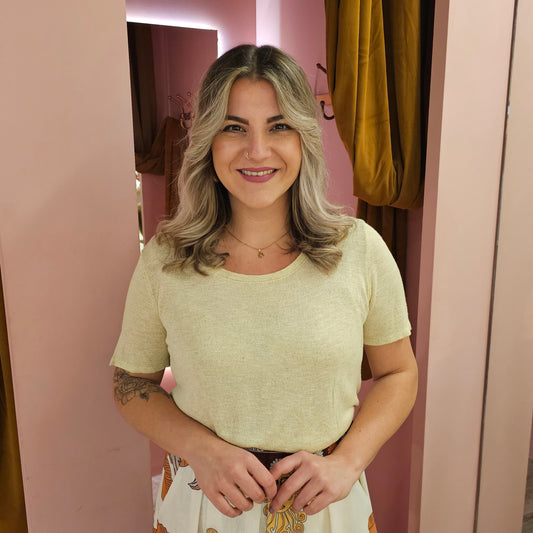 See through shirt  218 Geel