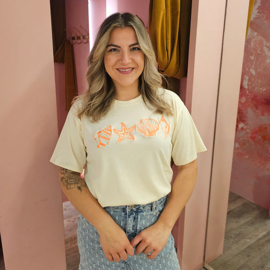 T-shirt zee 12317 Beige