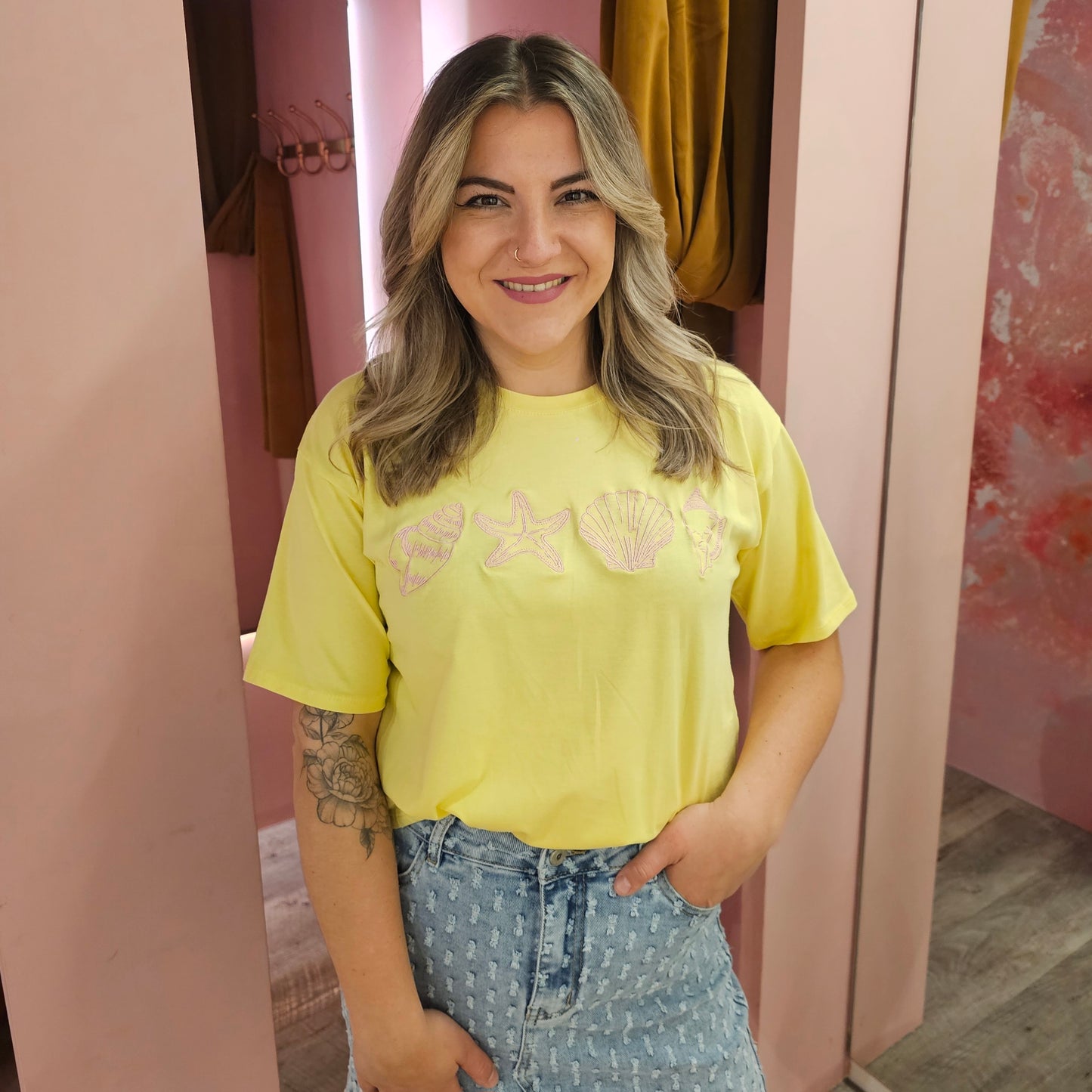 T-shirt zee 12317 Geel