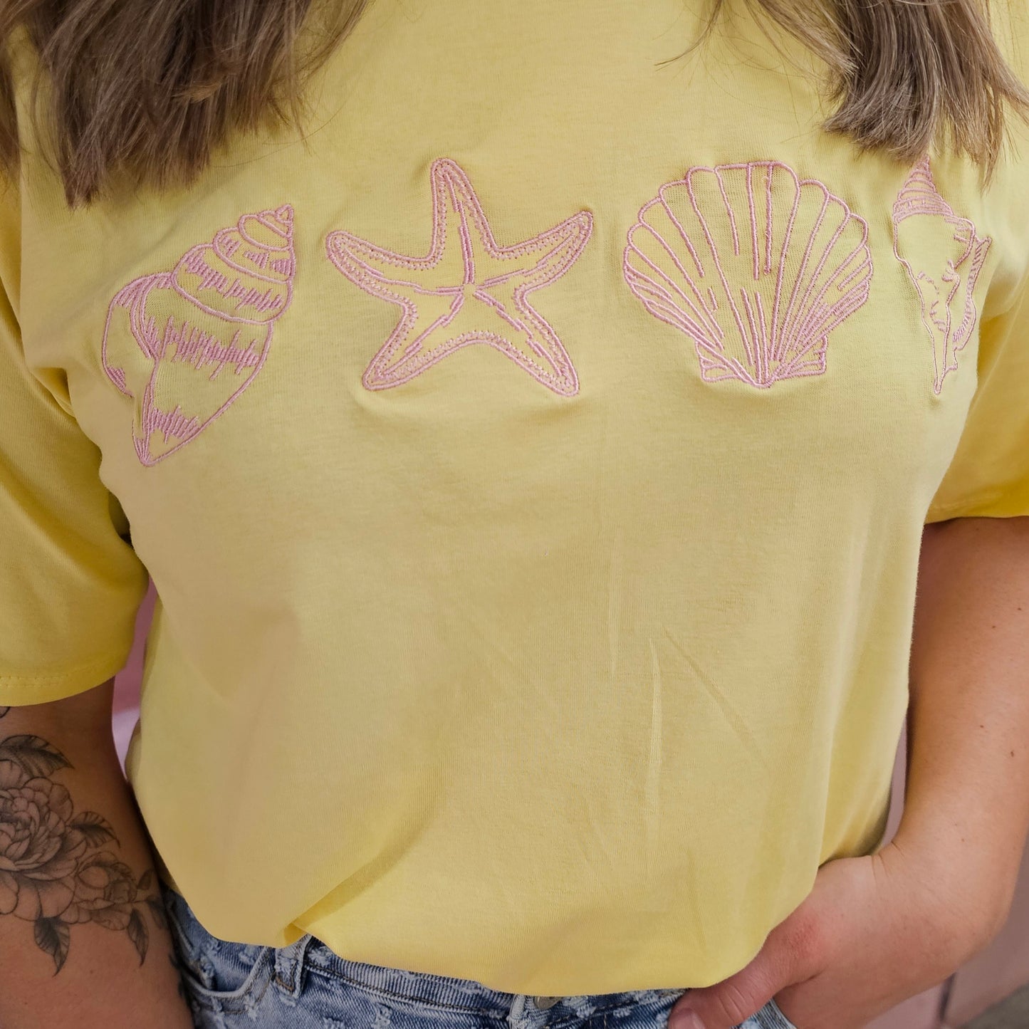 T-shirt zee 12317 Geel