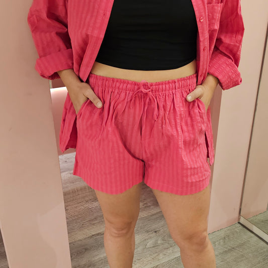 Short strepen 15656-1 fuchsia