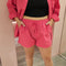 Short strepen 15656-1 fuchsia