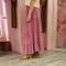 Mousseline maxi rok 22567 Oud roze