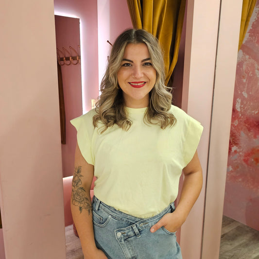 Basic shirt 21342 Geel