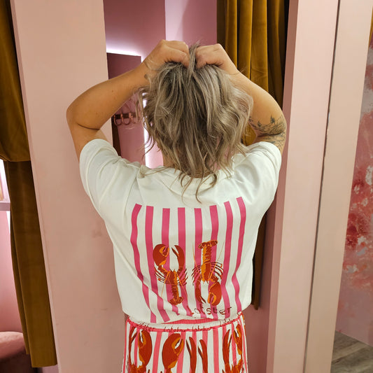 T-shirt kreeft 13139-3 Wit