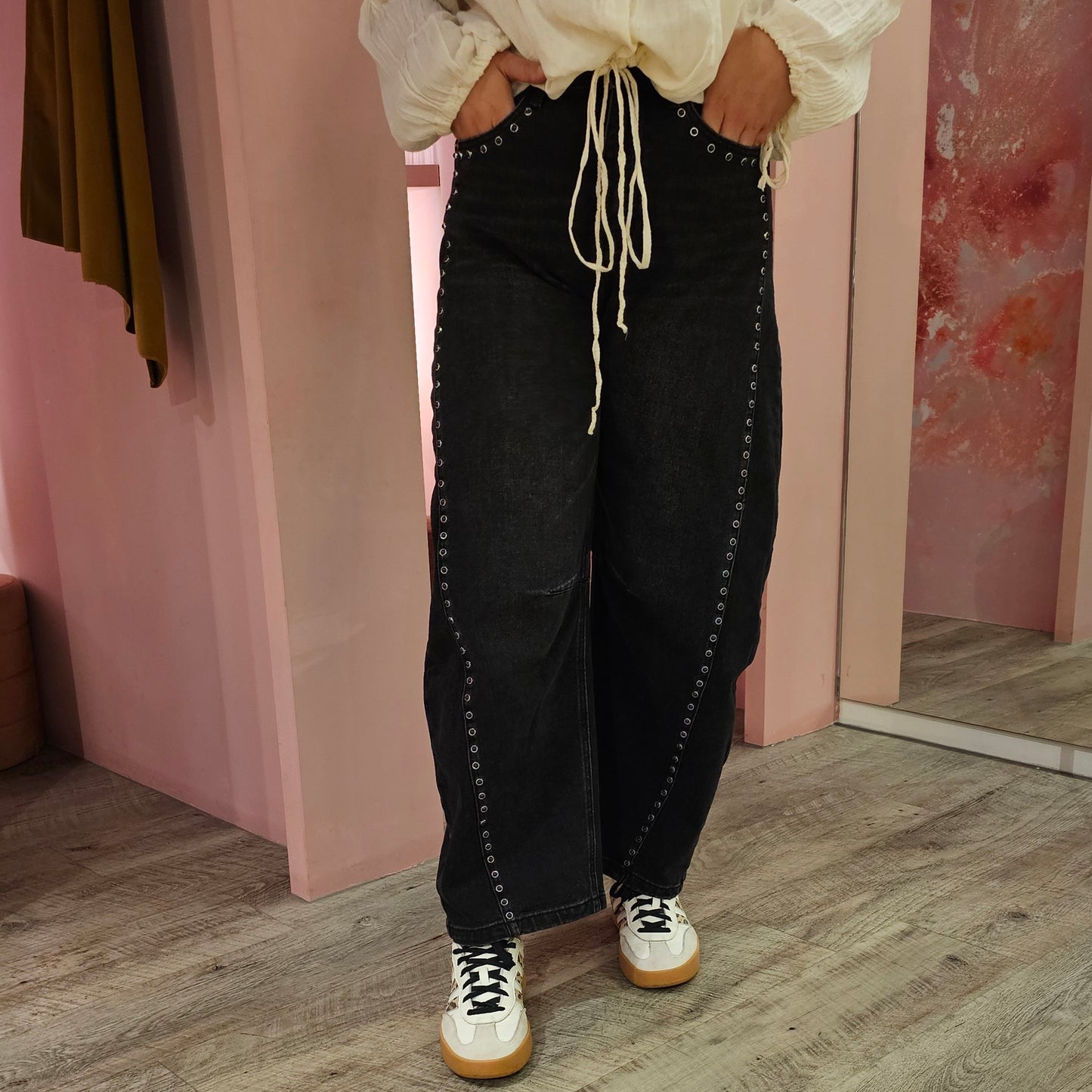 Jewelly balloon jeans 8605 Zwart